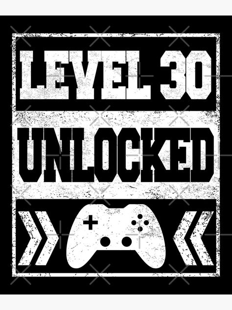 "Level 30 Unlocked - 30th Birthday Gaming Gift" Greeting Card for Sale by Luna-May | Redbubble Happy Birthday 30 Men, Happy 30th Birthday Men, Happy 30th Birthday, Man Birthday, Gaming Gifts, School Gifts, 30th Birthday, Cake Ideas, Greeting Card