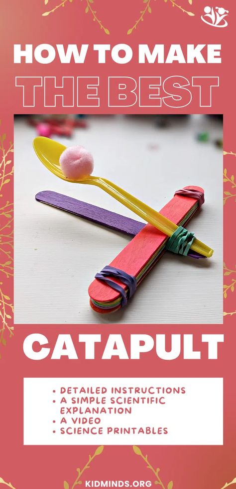 Stem Catapult, Catapult Craft, Catapult Diy, Marshmallow Catapult, Catapult Project, Wild West Activities, Engineering Crafts, Catapult For Kids, Simple Machine Projects