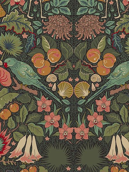 Oasis Wallpaper, William Morris Art, William Morris Designs, Art And Craft Design, Luxury Wallpaper, Dark Interiors, Trendy Prints, Experience Design, Drawing Tutorials