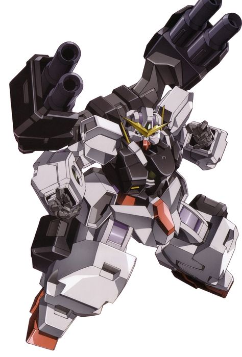 The GN-005 Gundam Virtue (aka Gundam Virtue Particle Type') is the heavy-artillery Gundam in season one of Mobile Suit Gundam 00. The unit is piloted by Tieria Erde. Tieria Erde, Gundam Virtue, Gundam Oo, Gundam Design, Mobile Suit Gundam Wing, Mobile Suit Gundam 00, Gundam Mobile Suit, Mech Suit, Gundam 00