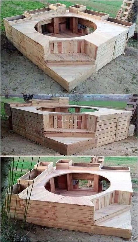 Piscina Pallet, Piscina Diy, Pallet Pool, Above Ground Pool Deck Ideas, Above Ground Pool Deck, Wood Working Ideas, Hot Tub Patio, Best Above Ground Pool, Pool Deck Ideas