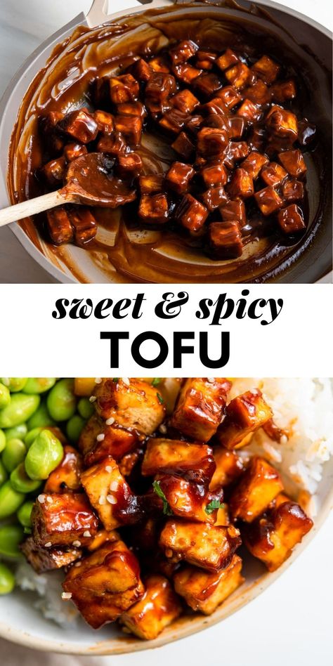 High Protein Side Dishes, Low Carb Tofu, Spicy Tofu Recipes, Sriracha Tofu, Running On Real Food, Tofu Recipes Vegan, Tofu Dishes, Green Onion, Seitan