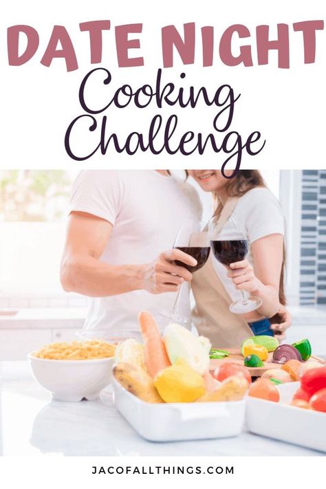 Cooking Date Night Ideas At Home, Food Crawl Date Night, Cooking Challenge Ideas, Cooking Date Night Ideas, Couples Cooking Together, Cooking Date Night, Chopped Challenge, Cooking Date, Cheap Dates