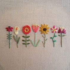 Haft Vintage, Broderie Simple, Stitched Together, Pola Bordir, Pola Kristik, Pola Sulam, Hand Embroidery Flowers, Brazilian Embroidery, Embroidery Flowers Pattern