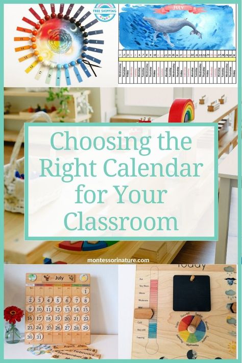 Montessori Calendar Ideas, Reggio Calendar, Linear Calendar, Classroom Montessori, Montessori Calendar, Kindergarten Calendar, Preschool Calendar, Montessori House, Watercolor Calendar