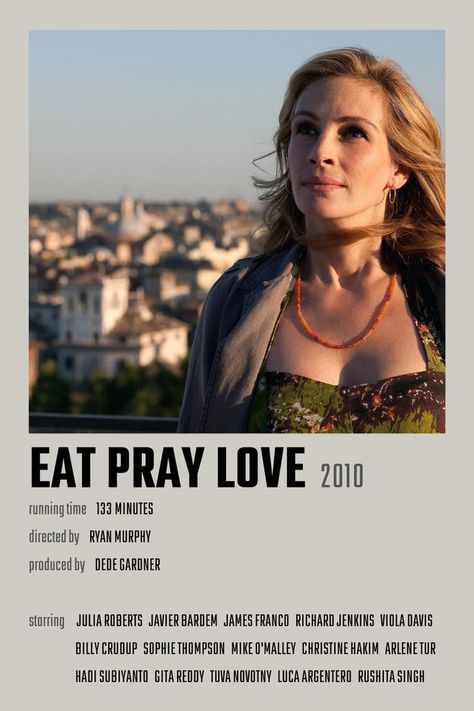 Eat Pray Love Movie Poster, Eat Pray Love Wallpaper, Eat Pray Love Aesthetic, Divergent Poster, Eat Pray Love Movie, Eat Love Pray, Love Movie Poster, Julia Roberts Movies, Liz Gilbert