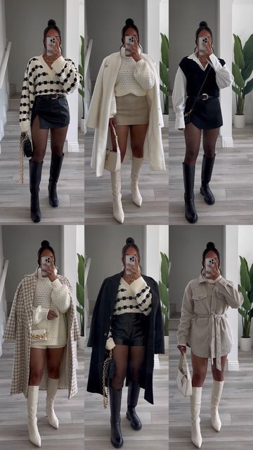 Boots And Trench Coat Outfit, Mini Skirt And Coat Outfit, Mini Skirt Layered Outfit, Tan Trench Coat Outfit Winter, Birthday Dinner Winter Outfit, Fall Outfit Skirt And Sweater, Museum Outfit Ideas Black Women, Cream Boots Outfit Black Women, Birthday Outfit Autumn