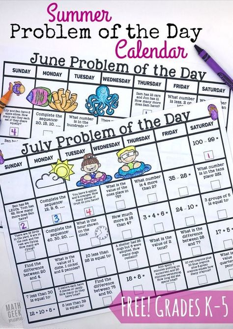 Keeping Teens Busy During Summer, 4th Grade Summer Packet Free, Summer School Ideas Elementary, Summer School Ideas, Summer Learning Schedule, Summer Break Ideas, Summer School Work, Summer Learning Activities, Summer School Activities