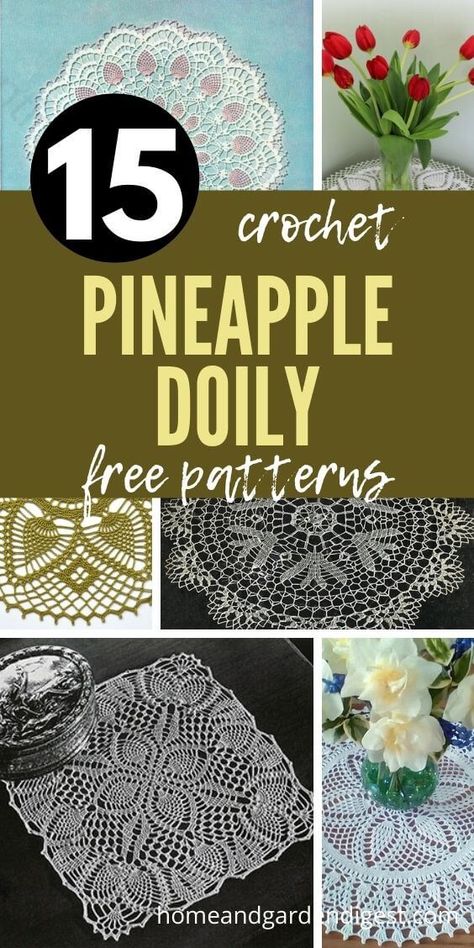 Pineapple Doily, Crochet Butterfly Pattern, Crochet Free Patterns, Free Crochet Doily Patterns, Farm Crafts, Pineapple Crochet, Crochet Work, Crochet Butterfly, Knitting Instructions