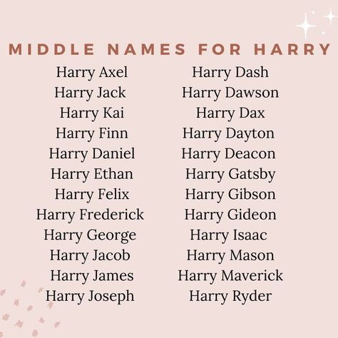 Finn Harry, Jack Harry, Middle Name Ideas, Middle Names, Fantasy Names, Baby Name List, Aesthetic Names, Harry James, Name Inspiration