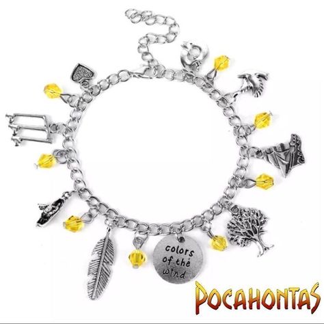 Disney’s Pocahontas Charm Bracelet. Features 11 Charms And 11 Yellow Beads. Charms Include A Heart, Music Note, Canoe, Feather, Colors Of The Wind, Tree, Ship, Bird, And Paint Pallet. Lobster Clasp Closure. Silver Tone Zinc Alloy Measures Approx 20cm + 4.5cm, Totaling Approx 24.5cm Bundle Two Charm Bracelets For $30 (Exclusions Apply. Check Descriptions For Details). This Item Is Brand New In Bag, An Unbranded Boutique Item. However, Please Note That It Doesn’t Come With Tags. Multiple Available Wind Tree, Paint Pallet, Colors Of The Wind, Heart Music, Pallet Painting, Disney S, Beads Charms, Music Note, Pretty And Cute