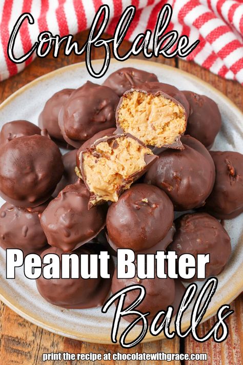 Peanut Butter Frosted Flakes Treats, Peanut Butter Balls With Corn Flakes, Cornflake Peanut Butter Balls, Frosted Flakes Dessert, Corn Flake Peanut Butter Clusters, Peanut Butter Corn Flakes Treats, Cornflake Bars Peanut Butter, Cornflake Peanut Butter Bars, Cornflake Balls