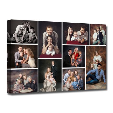 PRICES MAY VARY. Custom Photo Collage --- Personalized photo collages combine multiple pictures into one, helping you capture life's most precious memories, it is the perfect solution for displaying wedding photos, graduation photos, vacations, family, baby photos and other occasions. Premium Canvas and Wood Frame --- All of our custom collage prints paintings are created with premium canvas material and certified eco-friendly inks, with excellent clarity and vibrant colors, waterproof, fade-res Photo Collage Painting Canvas, Wedding Picture Collage Ideas, Collage Family Photos, Family Photo Canvas, Collage Prints, Wedding Photo Display, Photo Collage Canvas, Meaningful Photos, Collage Wall Art