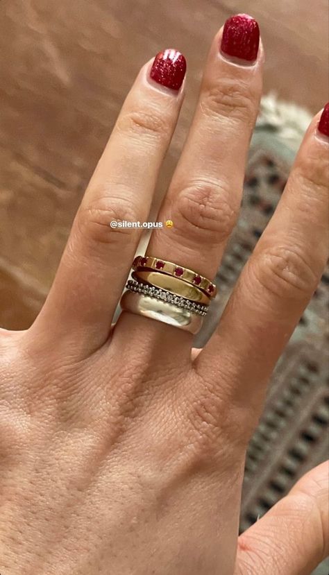 Cool Ring Stacks, Classy Necklace Stack, Oura Ring Styling, Mixed Metal Ring Stack, Heartless By Elsie Silver, Willa Grant, Two Tone Jewelry, Elsie Silver, Ring Stacks