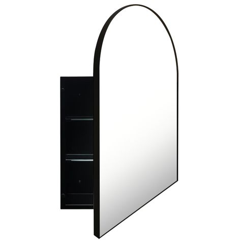 PRICES MAY VARY. Elegant Design】This bathroom vanity mirror with storage showcases an elegant and timeless design with a gold metal frame and an arched shape. This medicine cabinet mirror for bathroom seamlessly blends with various home decors, making it a versatile choice that complements any interior style. 【Mirror Integration】This multifunctional mirror medicine cabinet features a high-definition mirror surface, providing a clear reflection for your makeup or shaving needs. The mirror is also Update Mirror Medicine Cabinet, Bathroom With Storage Cabinet, Bathroom Side Mirror, Arch Vanity Mirror, Small Bathroom Mirror Ideas, Black Frame Bathroom, Adu Bathroom, Bathroom Medicine Cabinet Mirror, Bathroom Medicine Cabinets