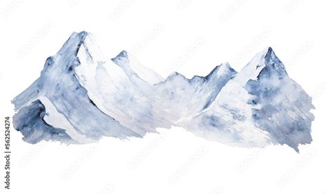 Watercolor illustration of picturesque snowy mountains isolated, minimalist landscape Stock Illustration | Adobe Stock Minimalist Landscape, Watercolor Mountains, Snow Mountain, Snowy Mountains, Watercolor Illustration, Adobe Stock, Stock Illustration, Illustrations, Paint