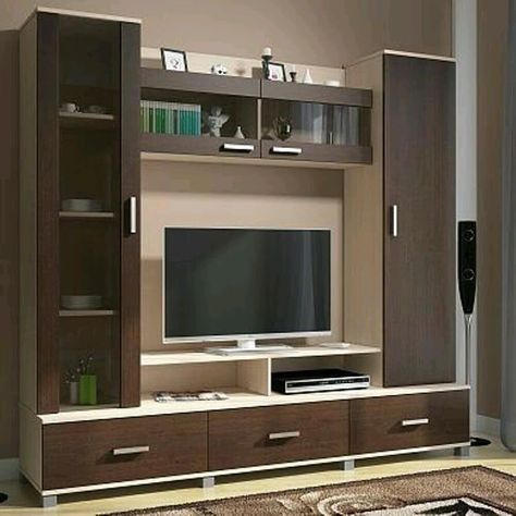 40 Cool TV Stand Dimension And Designs For Your Home  - Engineering Discoveries टीवी यूनिट डिजाइन, Tv Wand Design, टीवी यूनिट, Tv Wanddekor, Man Home Decor, Reka Bentuk Ruang Tamu, Hiasan Dalaman Rumah, Home Engineering, Tv Wall Cabinets