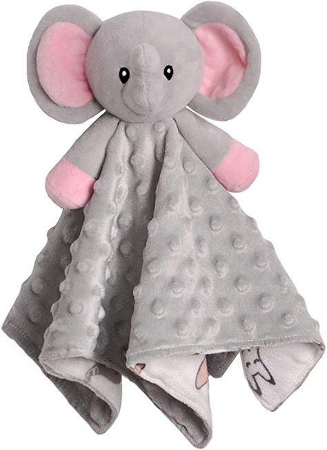 Minky Fabric Stuffed Animals, Baby Cuddle Blanket, Baby Security Blanket Sewing Pattern, Minky Fabric Projects, Fabric Elephant, Stuffed Animals Cute, Lovey Blanket Pattern, Baby Lovies, Baby Blankie