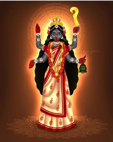 Maa Kali Photo, Maa Kali Images, Goddess Kali Images, Kali Puja, Kali Hindu, Mother Kali, Bengali Art, Kali Ma, Kali Mata