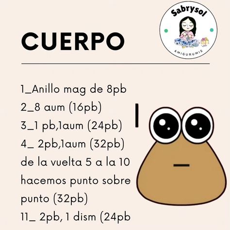 Hola! 👋 Lo prometido es deuda , ayer les pregunté si se animaban hacer un Pou! Quien es Pou? Es una mascota virtual , la cual tenés cuidar, darle de comer, bañar etc... Mide m�ás o menos 8 cm , pero podés adaptar al tamaño que quieras cambiando la aguja y el grosor del hilo . Si te gusto , guárdala , compartirla y mándame fotito de tu pou !!! Anímate y hacele ropita 😁😁 Nos vemos la próxima 😘 #pou #amigurumispersonalizados #patronescrochet #patronesamigurumi #amigurumipatterns #tejido #... Cute Crochet Ideas Amigurumi, Patron Crochet, Crochet Amigurumi Free Patterns, Crochet Amigurumi Free, Ideas Crochet, Amigurumi Free, Amigurumi Free Pattern, Cute Crochet, Crochet Toys