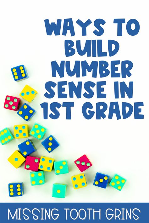 Use these number sense math activities to build math fluency in first grade! Learn more here including lesson plans, activities, resources, manipulatives, and a free number sense bingo board. Reinforce key first-grade math skills with these activity ideas. Get your free number sense printable here! Perfect for small group, math rotations, math centers, independent, or whole group instruction! 1st Grade Math Games, Building Number Sense, Number Sense Kindergarten, Small Group Math, Beginning Math, Free Math Games, Guided Math Groups, Kindergarten Math Center, Missing Tooth