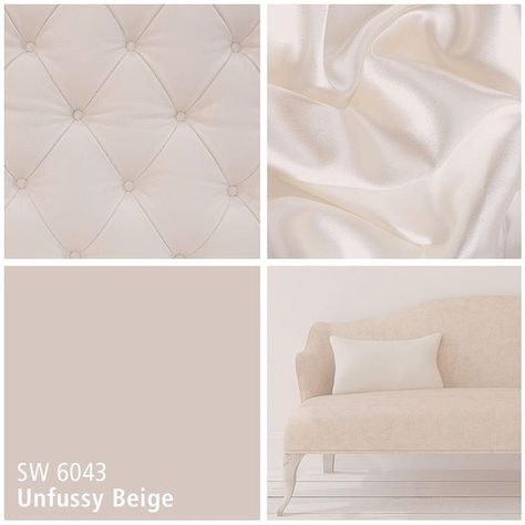 Unfussy Beige Sw 6043, Sw Unfussy Beige, Ivory Bedroom Walls, Unfussy Beige Sherwin Williams, Unfussy Beige, Pink And Beige Bedroom, Indoor Paint Colors, Hygge Bedroom, Apartment Remodel