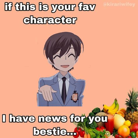 Haruhi Kinnie Bingo, Ouran Memes, Hig School, Ouran High School Host Club Funny, Host Club Anime, Kinnie Bingo, Play That Funky Music, Ouran Highschool, Anime Fr