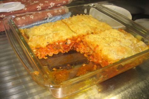 Eggplant Lasagna. Photo by Kremlin Eggplant Lasagna Recipe, Crisp Salad, Tomato Risotto, Mothers Day Dinner, Lasagna Recipes, Eggplant Lasagna, Carmelized Onions, Eggplant Recipes, Food Board