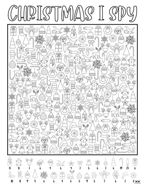 Choose from 8 unique Christmas I Spy printables in either full color or colorable pages to keep your kids entertained for hours. Print from home. FREE! I Spy Christmas Printable, Christmas I Spy, I Spy Christmas, Printable Christmas Coloring Pages, Christmas Activity, Free Thanksgiving, Coloring Activity, Hidden Pictures, Daycare Crafts