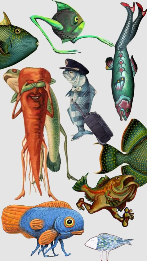 #fish Fish From Above, Gar Fish, Fish Alphabet, Ancient Fish, Funky Fish, Family Aesthetic, Weird Fish, A Level Art, Garden Of Eden