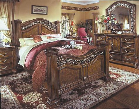 Ashley Bedroom Furniture Sets, Bedroom Sets Furniture King, Ashley Furniture Bedroom, King Size Bedroom, Classic Bedroom Furniture, King Bedroom Furniture, King Size Bedroom Sets, Bedroom Design Styles, King Sized Bedroom