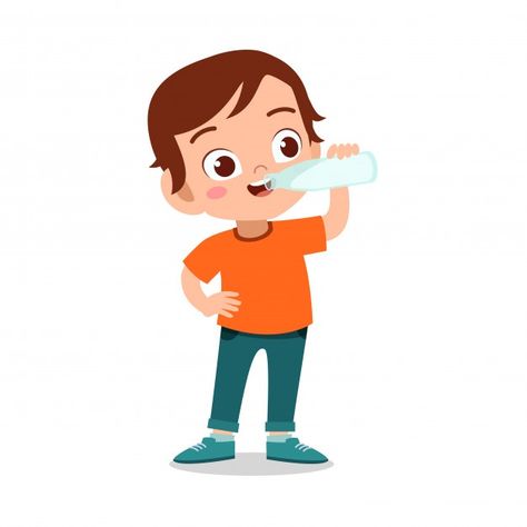 Happy kid drinks milk Premium Vector | Premium Vector #Freepik #vector #food #baby #water #kids Verbs For Kids, Teacher Picture, Water Kids, Childrens Poems, English Learning Books, Wallpaper Images Hd, Kid Drinks, Vector Food, Food Baby