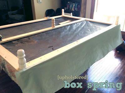 Add Legs To Box Spring, Diy Box Spring, Tufted Wall, Upholstered Box Springs, Box Spring Bed Frame, Box Spring Cover, Spring Bed, Box Springs, Box Spring Bed