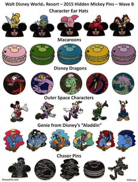 Next Wave of Hidden Mickey Pins Releasing at Disney Parks in November 2015 Rare Disney Pins, Disney Pin Display, Didney Worl, Couples Disney, Disney Pins Sets, Disney Room, Disney Pins Trading, Disneyland Pins, Disney Pin Collections