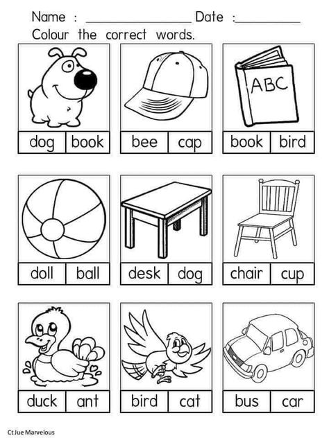 Find and Download Printable Worksheets for preschool, kindergarten and kids. #printable #worksheet #activity #preshool #bookactivity #tracing Preschool Activities Printable, Teach English To Kids, Fun Worksheets For Kids, Kindergarten Phonics Worksheets, English Worksheets For Kindergarten, Kindergarten Reading Activities, Homeschool Preschool Activities, Kindergarten Reading Worksheets, English Activities For Kids