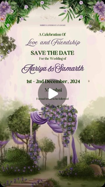 Design Pedia on Instagram: "Save The Date💜
.
.
.
.
.
.
.
.
#trending #designpedia #explore #viral #trendingnow #savethedate
[ Graphic, Designer, Trending, Explore, Save the date, Digital Art, E-invite, Digital Invite, Video Invite, Invitation, Wedding Date, Marriage, Graphic Designer, Video Editing, Adobe, Trending Now]" Gif Invitation Design, Wedding Invite Video, Blank Save The Date Video, Marriage Video Editing, Save The Date Video Templates Free Blank, Save The Date Ideas Digital Videos, Save The Date Background Design Blank Video, Gujrati Wedding Invitation Video, Save The Date Video