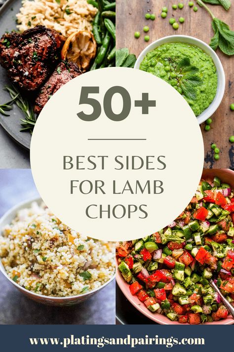 Easter Lamb Chops, Easter Lamb Side Dishes, Lamb Chop Sides Recipes, Meals With Lamb Chops, Easter Side Dishes With Lamb, What To Cook With Lamb Chops, Easter Sides With Lamb, Lamb Bbq Recipes, What To Eat With Lamb Chops