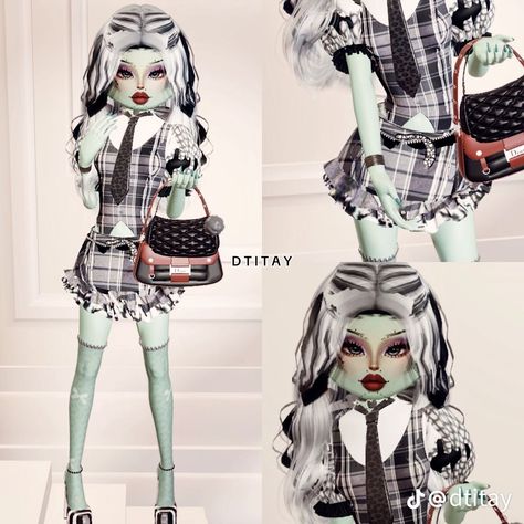 [AffiliateLink] Dress To Impress Monster High School As Frankie Stein #highschooloutfitsdresstoimpress School Outfits Dress, High School Dresses, The Witch Film, Monster High School, Moster High, Frankie Stein, High School Outfits, Royal Clothing, Outfits Dress