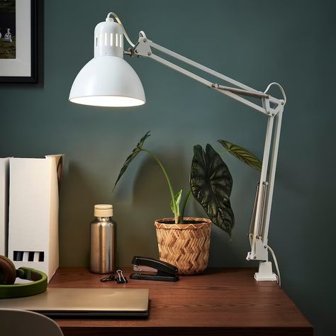 Work lamp, TERTIAL, white - IKEA Ikea Tertial, Table Clamp, Ikea 365, Work Lamp, Painted Table, Steel Design, Reading Light, Led Lampe, Room Inspo