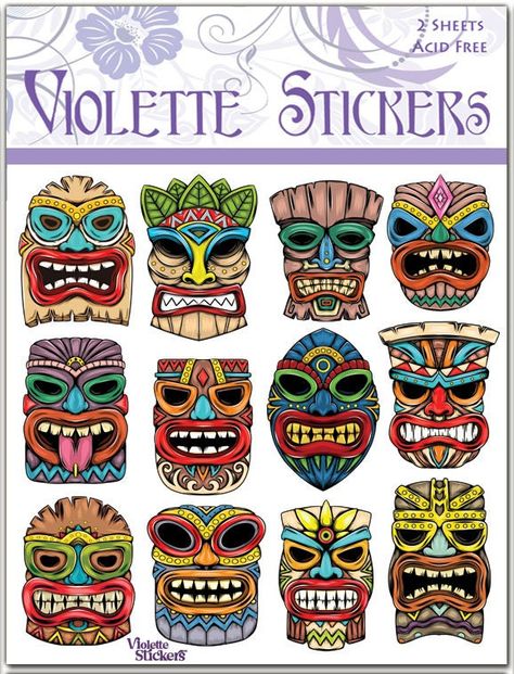 Painted Tiki Faces, Tiki Masks, Totem Tiki, Tiki Faces, Tiki Man, Tiki Head, Palm Frond Art, Tiki Totem, Tiki Decor