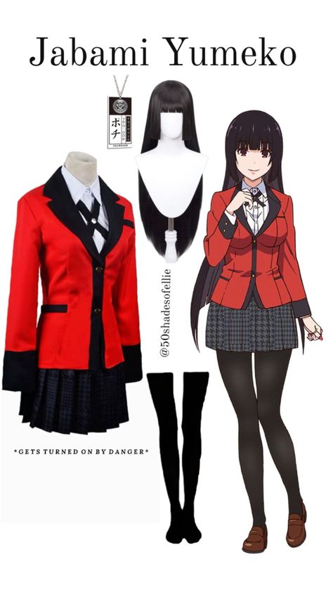 Jabami Yumeko outfit aesthetic • anime cosplay • Yumeko cosplay costume • anime outfit • character outfit • Kakegurui cosplay Yumeko Cosplay, Kakegurui Cosplay, Jabami Yumeko, Makeup Drawing, Anime Outfit, Pretty Halloween Costumes, Yumeko Jabami, Hot Outfits, Cosplay Outfits