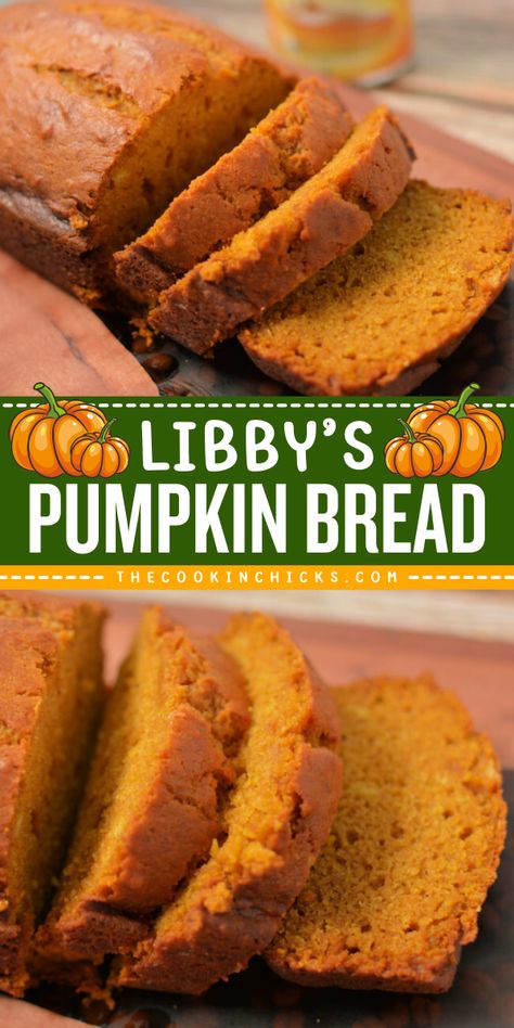 Looking for easy fall recipe this season? Try this Libby's Pumpkin Bread! It's a quick bread recipe that combines all the Fall flavors in one tasty treat. You will surely enjoy the moist and sweet bread in every bite. This pumkin food idea is perfect to bake for the season and can be serve anytime of the day! Pumpkin Bread Bites, Pumpkin Bread 1 Cup Pumpkin, Easy Homemade Pumpkin Bread, Pumpkin Bread Sallys Baking, Pumpkin Bread Moist Best, Pumpkin Bread Made With Honey, Single Loaf Pumpkin Bread, Incredibly Moist Pumpkin Bread, Quick Bake Bread