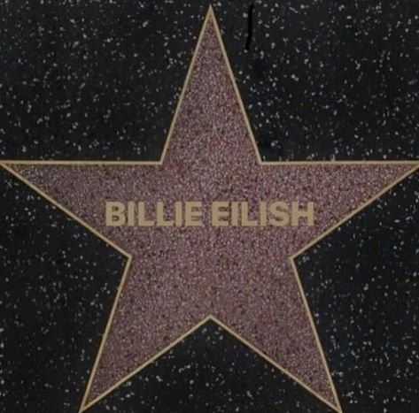 My Star, Hollywood Walk Of Fame, Walk Of Fame, Music Poster, Favorite Person, Billie Eilish, Music Artists, Vision Board, Hollywood