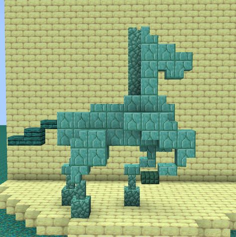 Hammer And Sickle Minecraft Banner, Simple Minecraft Statues, Unicorn Minecraft Build, Minecraft Animal Sculpture, Minecraft Llama Statue, Snake Statue Minecraft, Minecraft Thrown Chair, Minecraft Small Dragon Statue, Minecraft Statues Small Easy