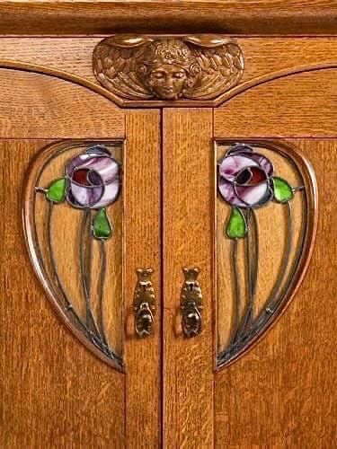 Arts And Crafts Interior Design, Shed Windows, Wooden Shed, Arts And Crafts Interiors, Mission Style Furniture, Arts And Crafts Storage, Arts And Crafts For Teens, Art Nouveau Furniture, Craftsman Furniture