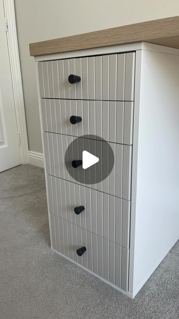 Stacked Alex Drawers, Dressing Table Alex Drawers, Ikea Hack Alex Drawers, Gursken Chest Of Drawers Hack, Alex Desk Vanity, Ikea Alex Drawers Hack Diy, Desk With Alex Drawers, Ikea Lagkapten Alex Desk Ideas, Ikea Alex Makeover