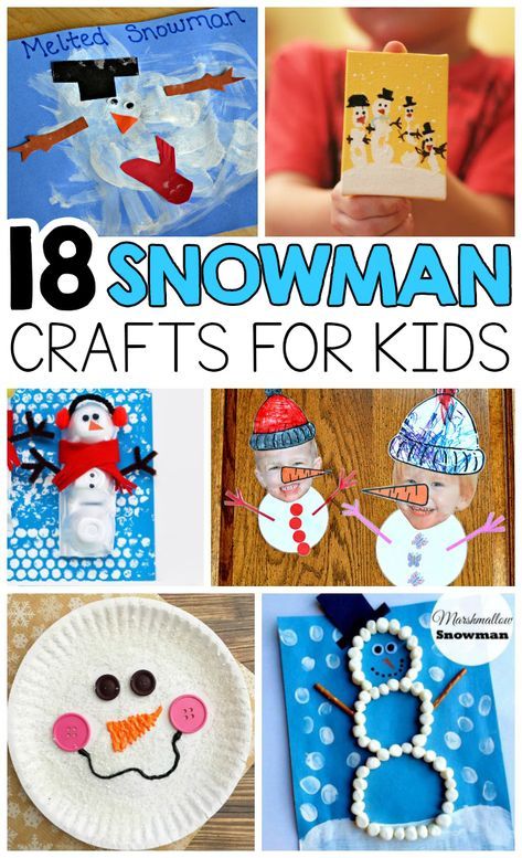 18 Easy Snowman Crafts for Kids To Make - I Heart Arts n Crafts Snowman Projects For Toddlers, Snowman Popper Craft, Snowmen Preschool Crafts, Snow People Crafts For Kids, Winter Crafts For Kids Kindergartens, Snowman Craft Ideas For Kids, Kindergarten Snowman Art, Snow Man Crafts For Kids, Kindergarten Snowman Crafts