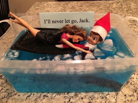 Funny Elf On The Shelf Pranks For Adults, Evil Elf Ideas, Booby Trap Elf On Shelf, Elf On The Shelf Ideas Booby Trap, Elf On The Shelf Grinch Lake, Elf On Shelf Memes Funny, Elf Taylor Swift Ideas, Spooky Elf On The Shelf, Scary Elf On The Shelf Ideas