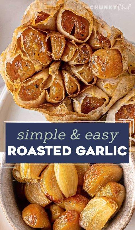 Easy Recipes With Garlic, How To Make Garlic Confit In Oven, Roasted Garlic Vegetables, How To Roast Garlic In Oven, Cooked Garlic In Oil, Baked Garlic Recipe, How To Roast Garlic In Microwave, How To Bake Whole Garlic, Things To Make With Garlic