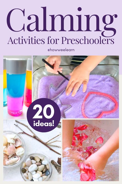 If you have a preschooler, I guarantee that you also have a need for these calming activities! Calming activities for preschoolers would definitely be in the parenting handbook (if only there was one). My boys tend to be on the busy side, so I am sure to include a few extra calming bins with our quiet Calm Activities For Preschoolers, Preschool Quiet Activities, Sensory Games For Preschoolers, Quiet Preschool Activities, Quiet Activities For Kindergarten, Preschool Mindfulness Activities, Calm Down Activities For Kids, Calming Activities For Preschoolers, Preschool Quiet Time Activities